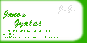 janos gyalai business card